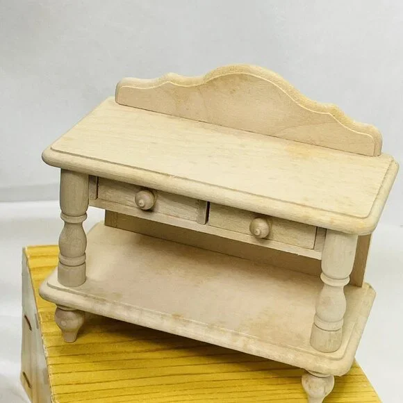 Bodo Hennig Dollhouse Waschtisch Wood Side Table With Drawers 230 Germany In Box - Picture 2 of 10